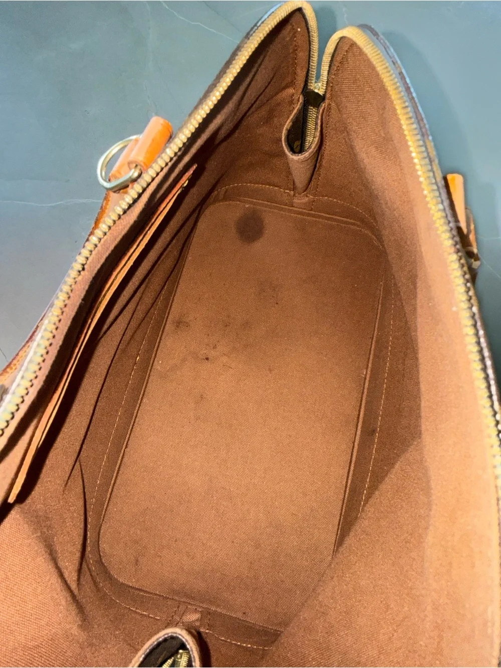 Louis Vuitton Brown Monogram Canvas Alma Satchel with Natural Vachetta Trim